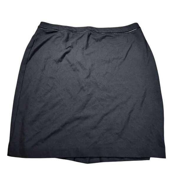 Talbots Dresses & Skirts - TALBOTS Skirt Womens 18 Black A Line Rayon Nylon Blend Stretch Slit